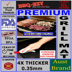 BBQ Grill Mat Rigid(4*Thick) PREMIUM Non Stick AUSSIE BRAND Money Back Guarantee