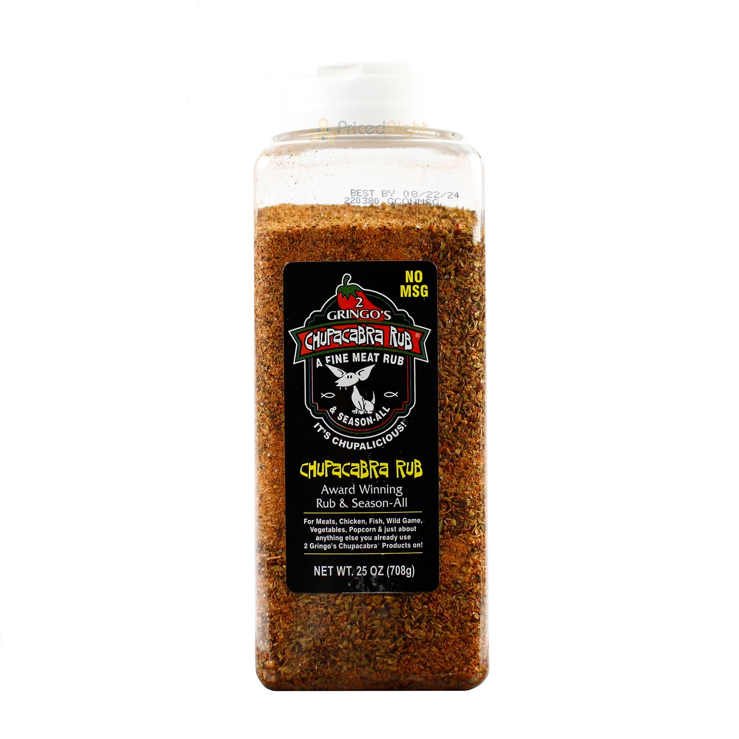 2 Gringos Chupacabra Original Rub All Purpose Fine Meat Seasoning No MSG 25 oz gallery