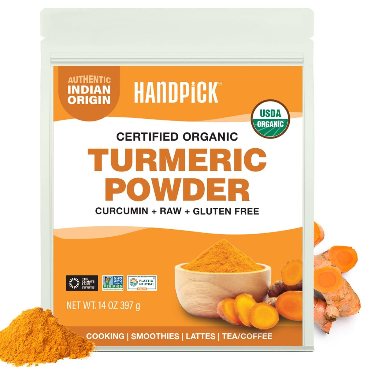 , Organic Turmeric Powder with Curcumin 397g/14oz | Authentic Indian Origin |... gallery