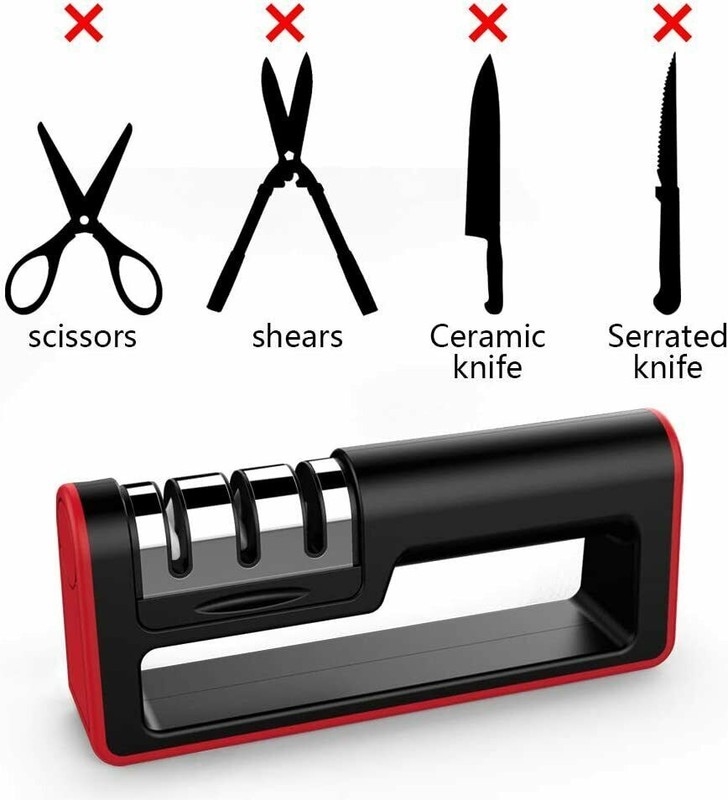 Knife Sharpener Professional Ceramic Tungsten Kitchen Sharpening System 3 Stage gallery