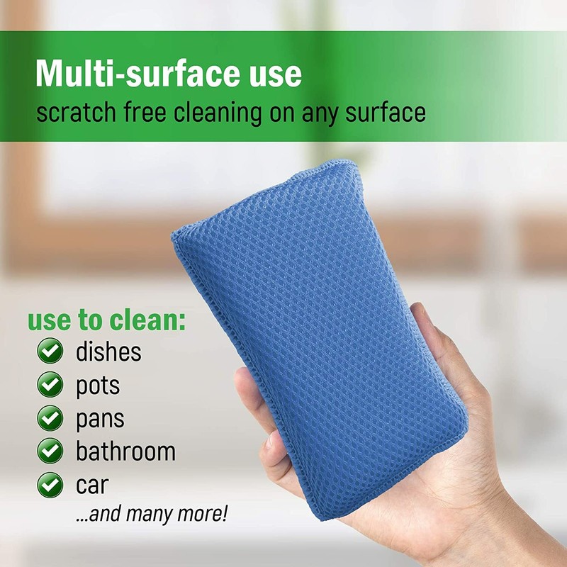 Miracle Microfiber Kitchen Sponge Heavy Duty Dish Washing Cleaning Sponges gallery