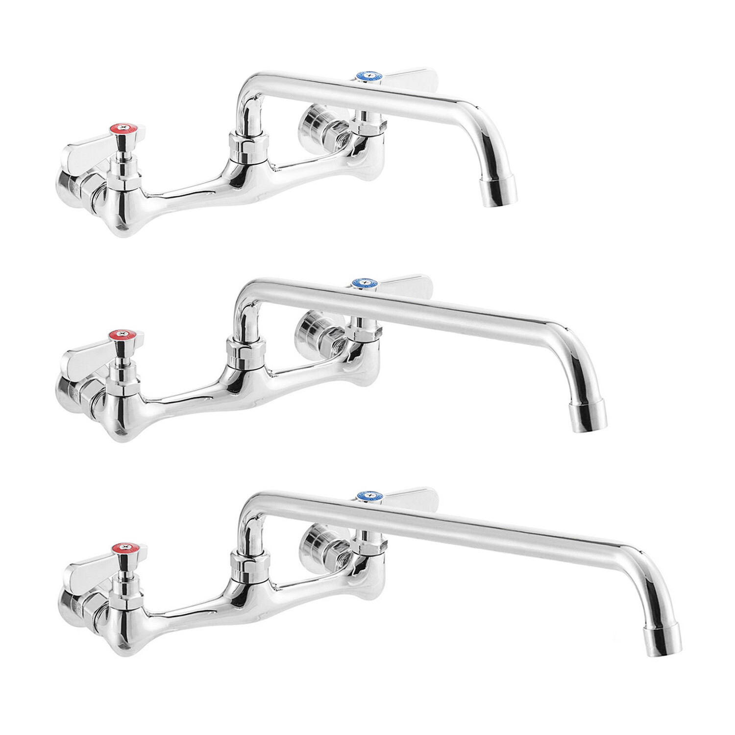 Wall Mount Kitchen Sink Faucet |8" Center | NSF Commercial Restaurant Laundry || gallery