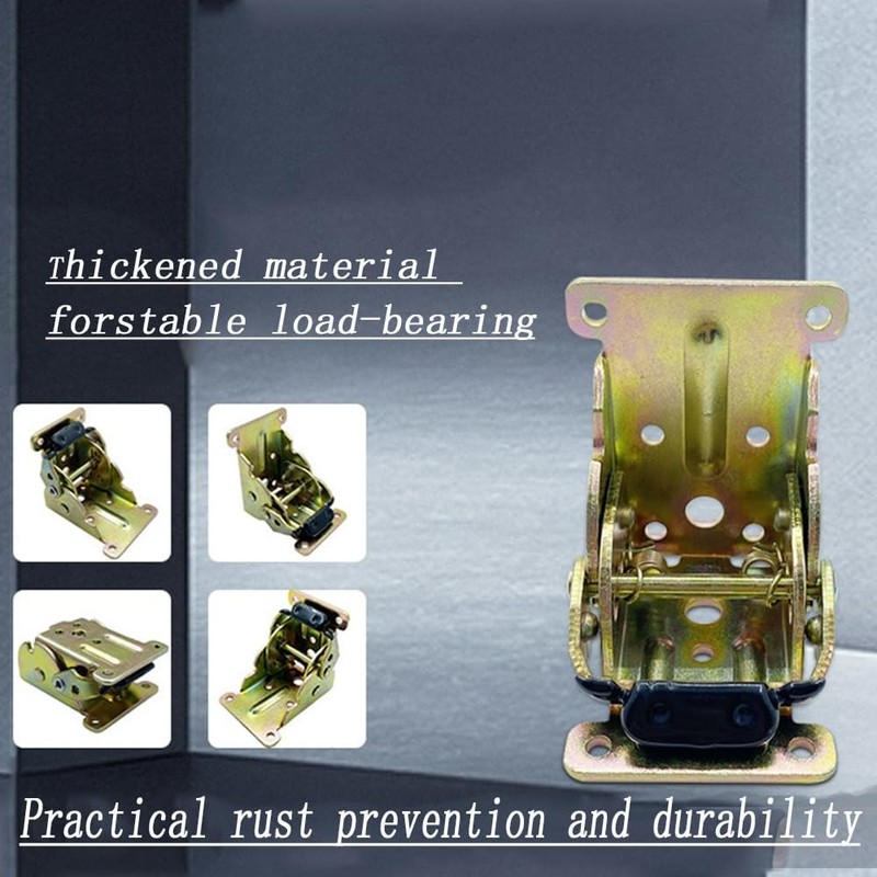 Heavy-Duty Foldable Self-Locking Hinge 2-Piece 90 Degree Double Brake Foldabl... gallery