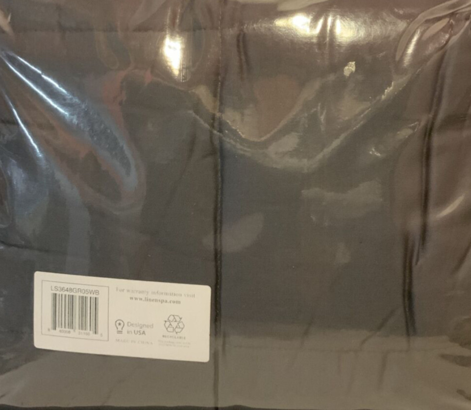 🏯 Linenspa 5 LBS Weighted Blanket.Natural Relief & Sleep Aid 36x48🆕AS SHOWN gallery