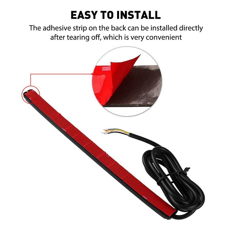 Waterproof Motorcycle LED Strip Underbody Lights 48-3528 SMD Amber Red Universal gallery