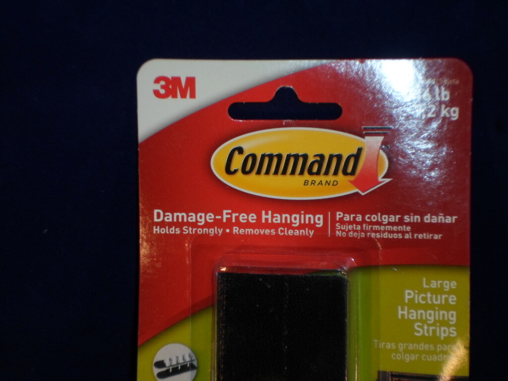 Command 3M Damage Free Large Picture Hanging Strips Black NIP D4 gallery