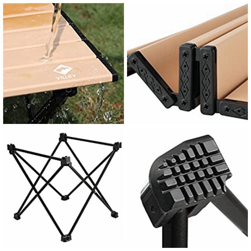VILLEY Ultralight Camping Side Table Folding Beach Table 16''/19''/24'' with Bag gallery