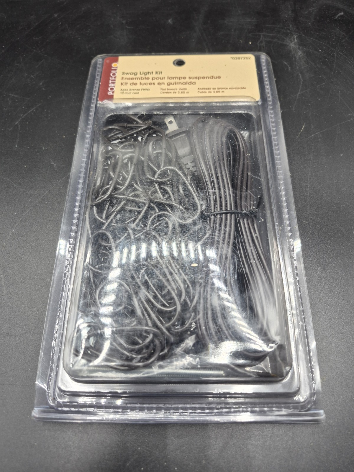 Portfolio Swag Light Kit #0387262 Aged Bronze Finish 12ft Cord 30 Lb Load Rated gallery