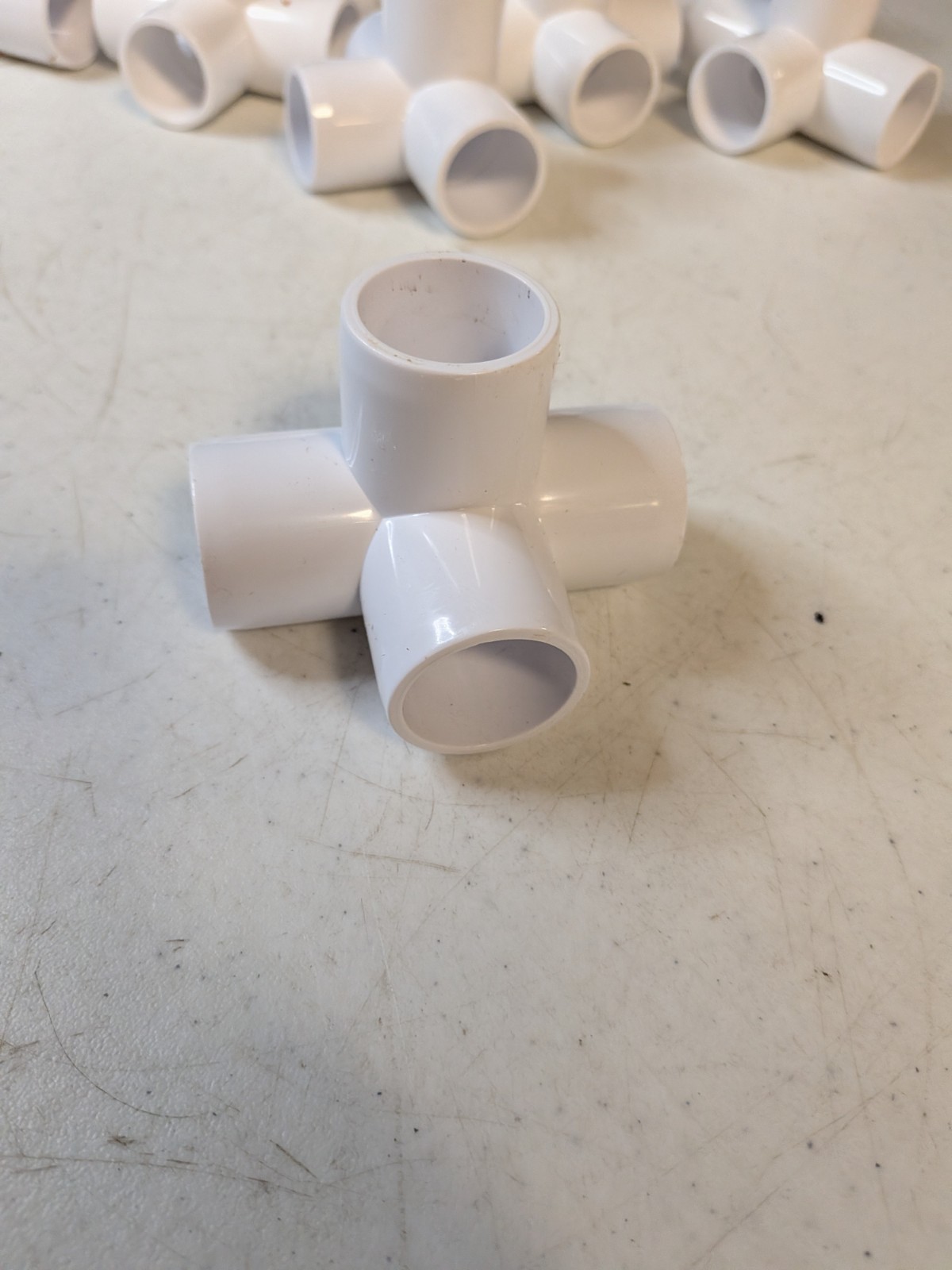Buildable PVC 4-way 3/4" PVC Elbow (12 Pack) Pipe Fittings Garden Raised Beds gallery