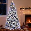 Artificial 7.5ft Flock Christmas Tree 1523 Mixed Branch Tips 400 lights Decor gallery