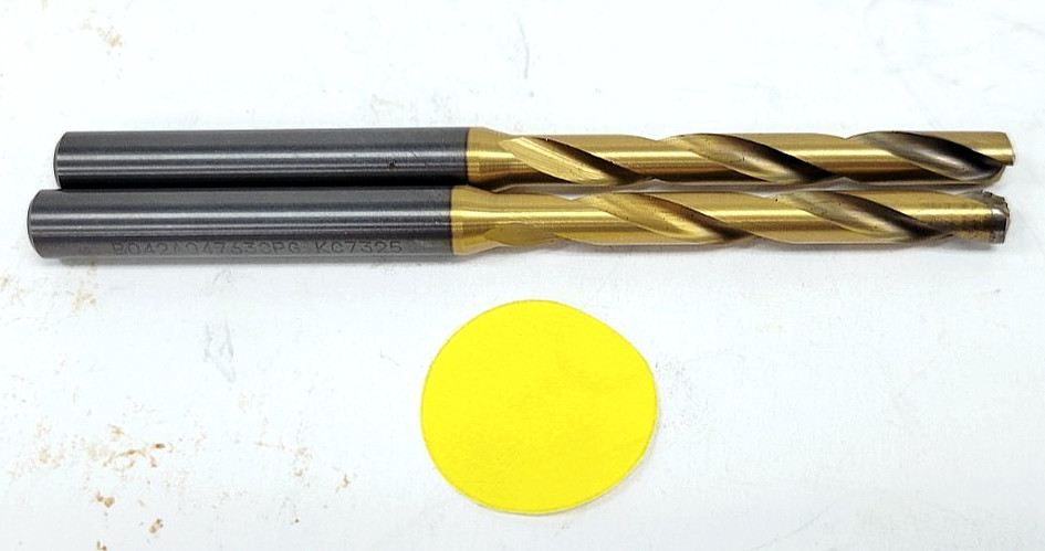 SOLID CARBIDE DRILL BIT 5MM X 44MM FLUTE TiN COATED M/N:B042A04763CPG (LOT OF 2) gallery