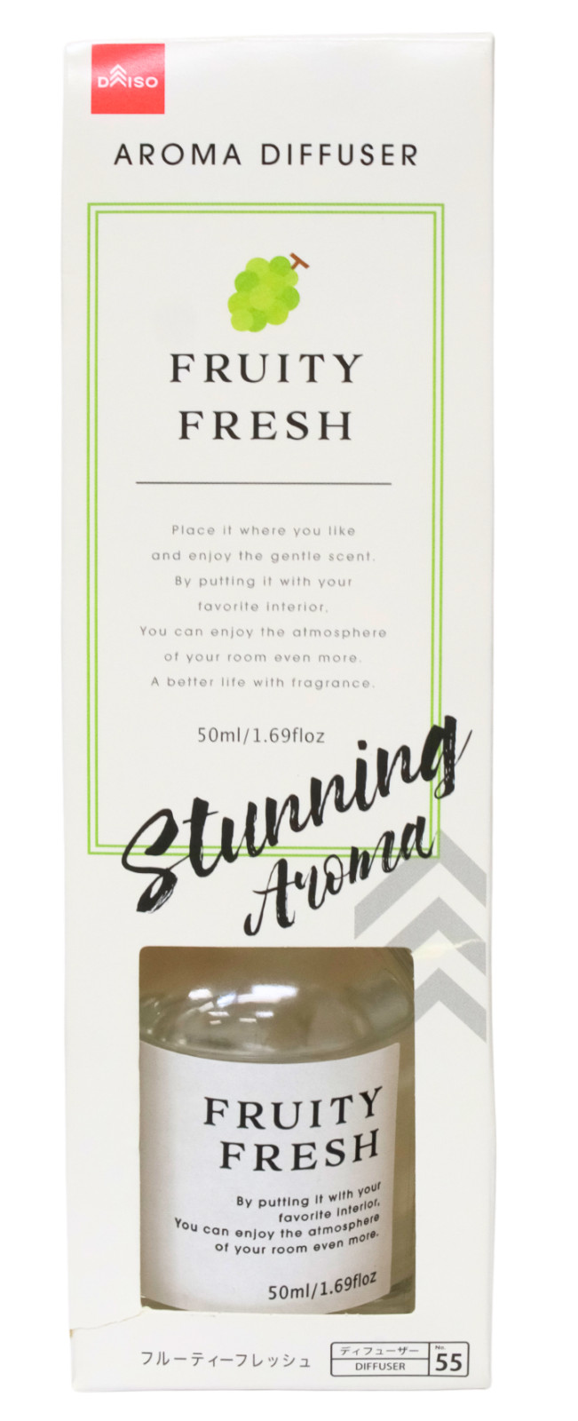 50ml 1.69 fl oz Daiso Aroma Reed Diffuser Fruity Fresh Scent Stunning Fragrance gallery