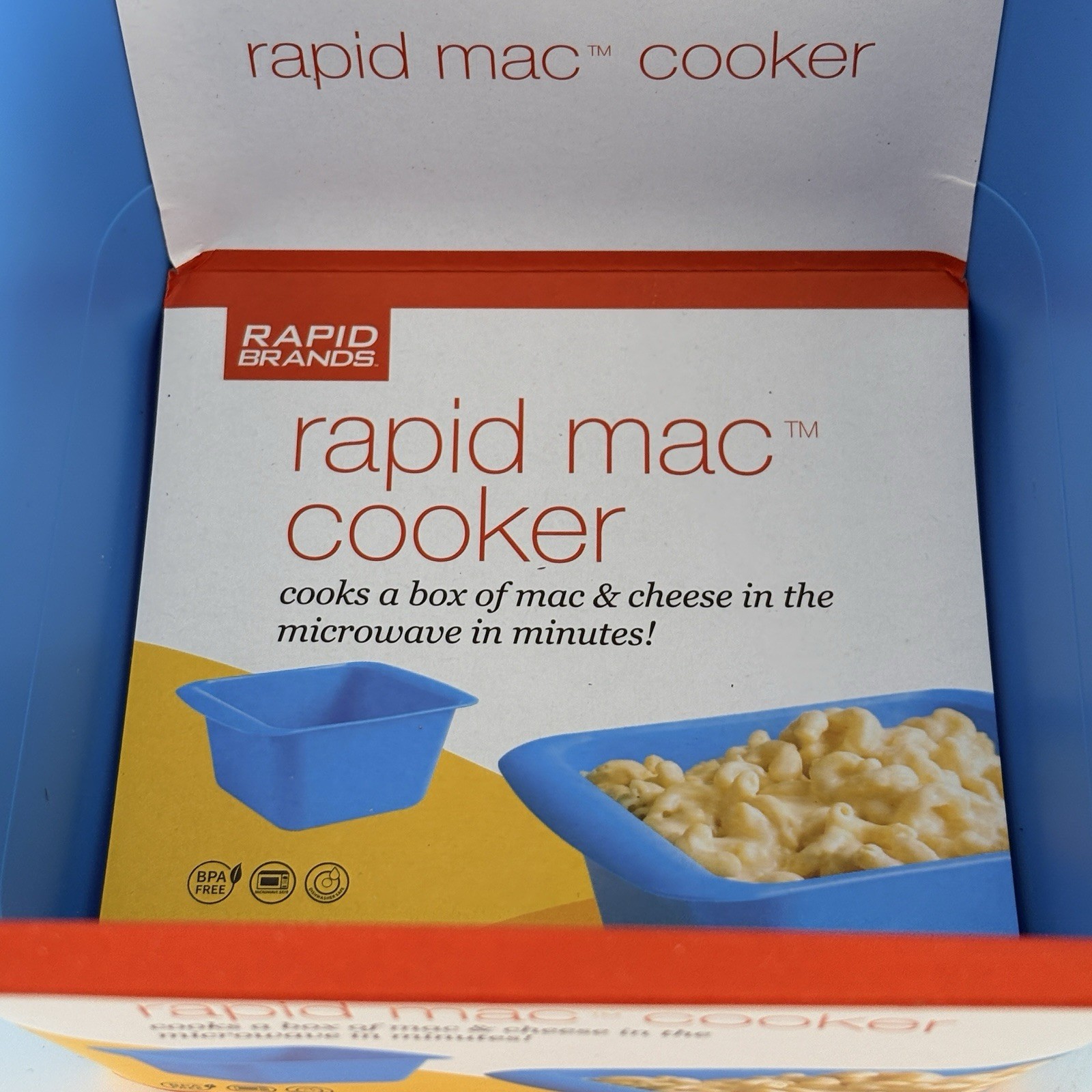 Rapid Brands - Rapid Mac Cooker - Blue - Microwave Mac&Cheese in 5 Minutes - NEW gallery