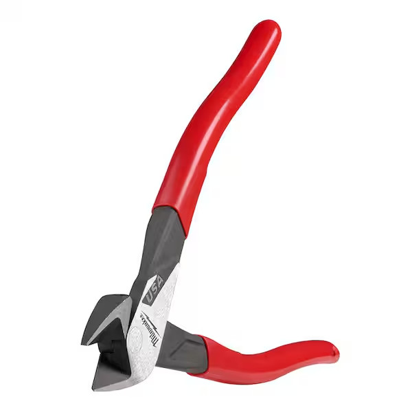 Milwaukee 8 in. Angled Head Diagonal Cutting Pliers with Dipped Grip MT508A gallery
