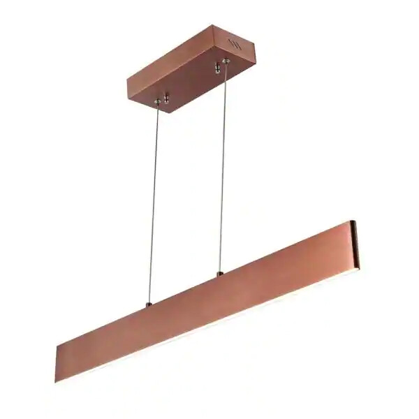 Draper 32 in. Dimmable Adjustable Integrated LED Anodized Bronze Metal Linear Pe gallery