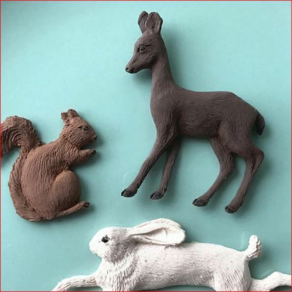 Rabbit Squirrel Deer Silicone Mold Chocolate Candy Resin Fondant Crafts Baking gallery