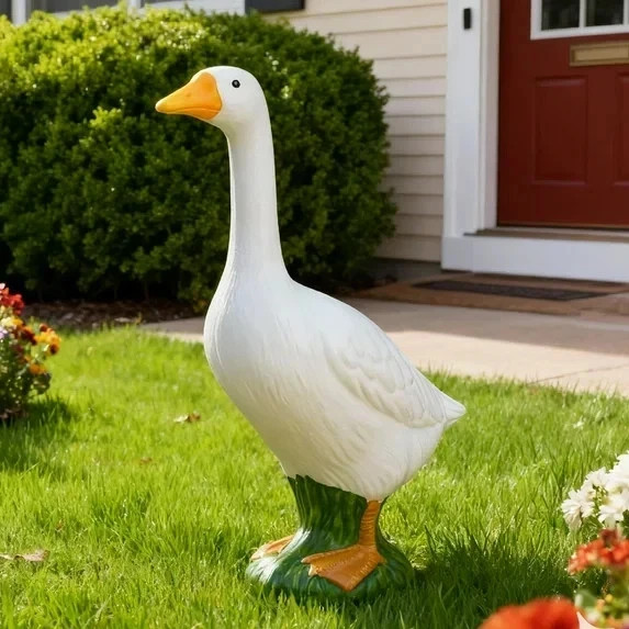 Mainstays Weather-Resistant Resin H 20in Porch Goose Garden Statue gallery