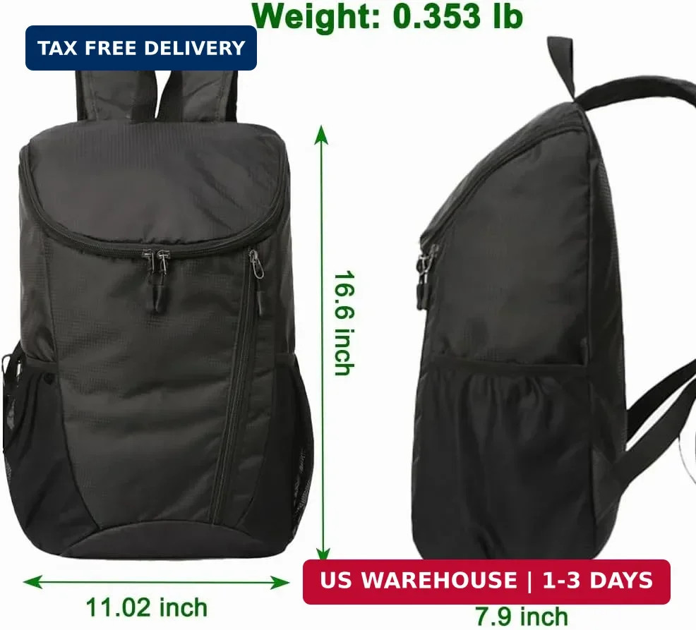 Foldable Daypack, Camping Small Backpack, Hiking Backpack Daypack, Lightweight W 3