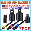 Socket Adapter Set Hex Shank to 1/4 3/8 1/2" Impact Grade Driver Drill 7 PCs gallery