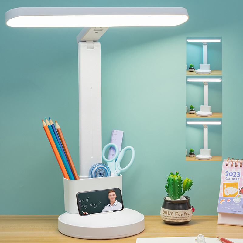 Dimmable LED Desk Light Touch Sensor Table Bedside Reading Lamp USB Rechargeable gallery