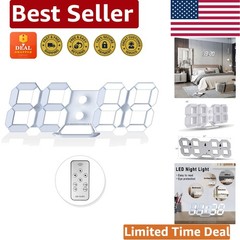 Multi-Functional 3D LED Desk Alarm Clock with Temperature & Snooze – Gift Ready