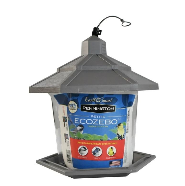 Pennington Earth Smart, Gray Plastic, Hopper Wild Bird Feeder, 2.5 lb. Capacity gallery