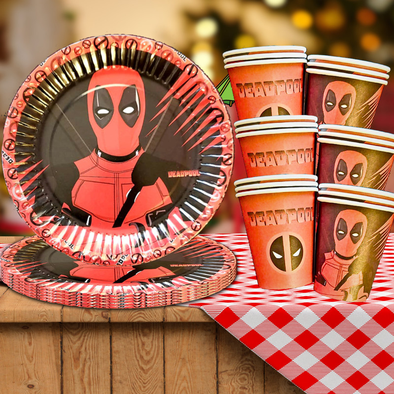 DEADPOOL Cake table Birthday Balloons PARTY balloon supplies decoration banner gallery