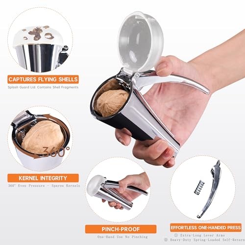 Nutcracker: Effortlessly Cracks Large to Medium Nuts, Heavy Duty Nut Clear gallery