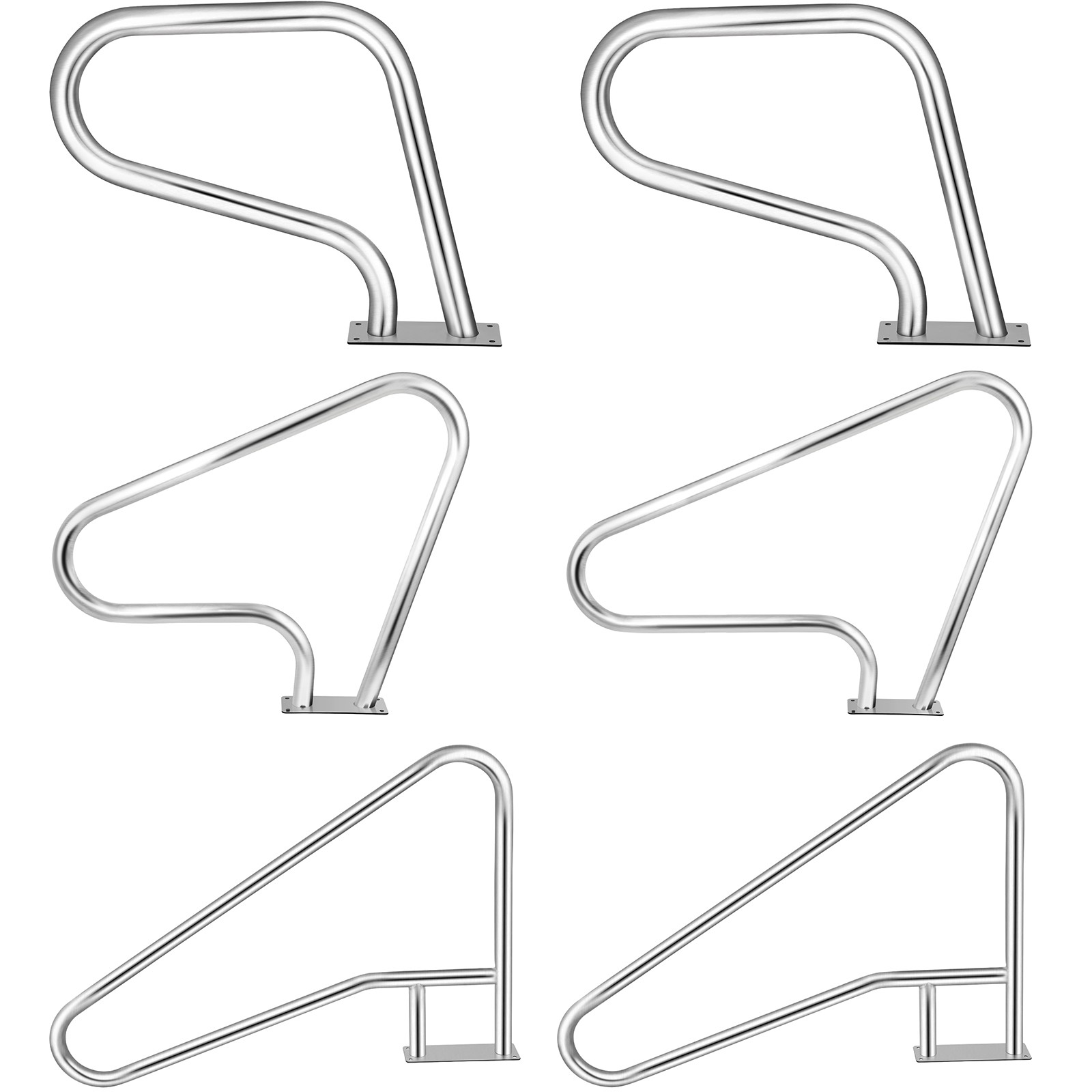 Inground Swimming Pool Handrail Rustproof Stainless Steel Stair Grab Hand Rail gallery