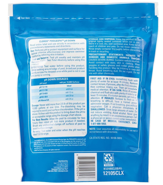 Swimming Pool Ph Down, Lowers Ph, Protects against Eye and Skin Irritation, 5LB gallery