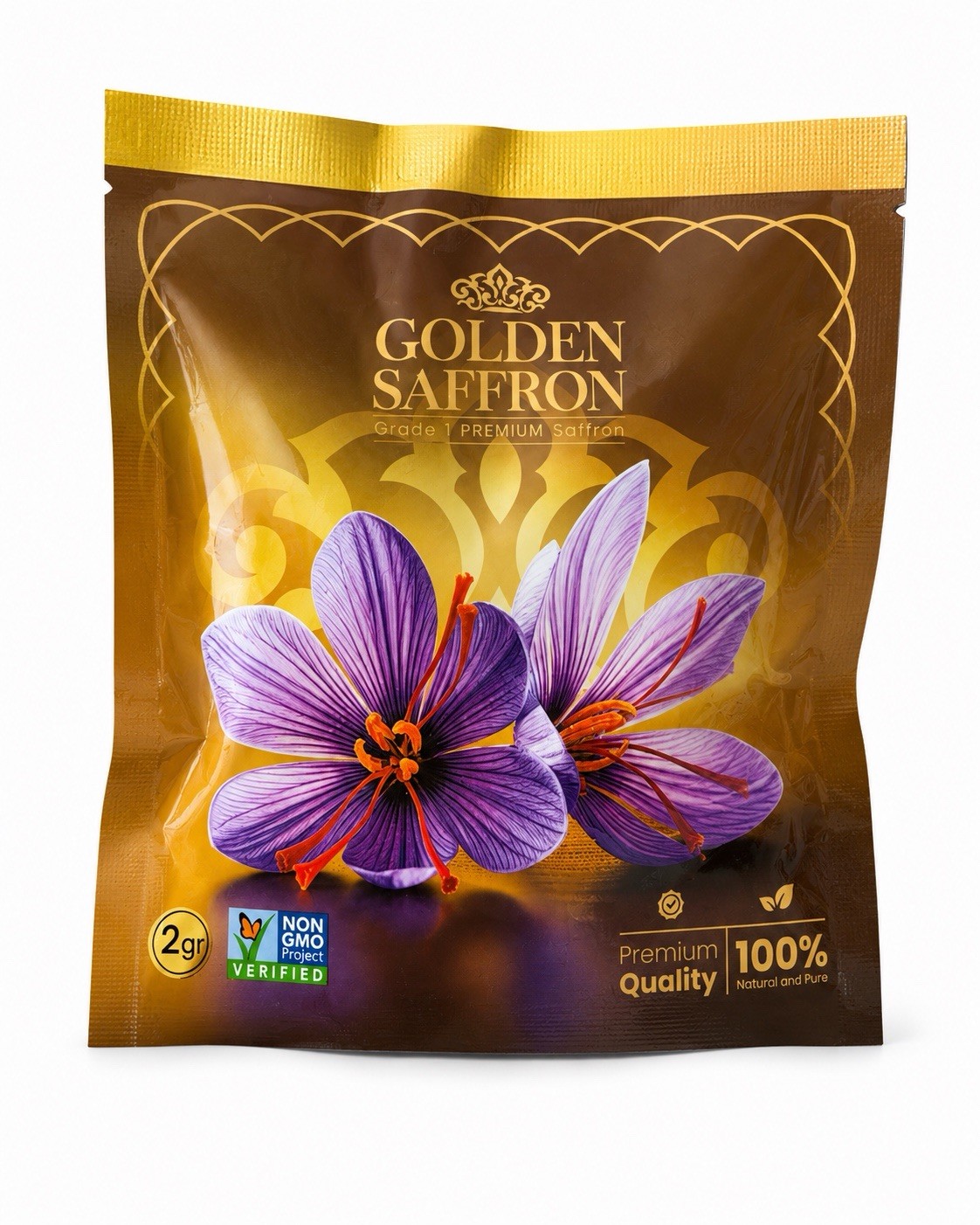 Golden Saffron Grade 1 Premium Saffron Threads 2g Pure Natural Non-GMO gallery