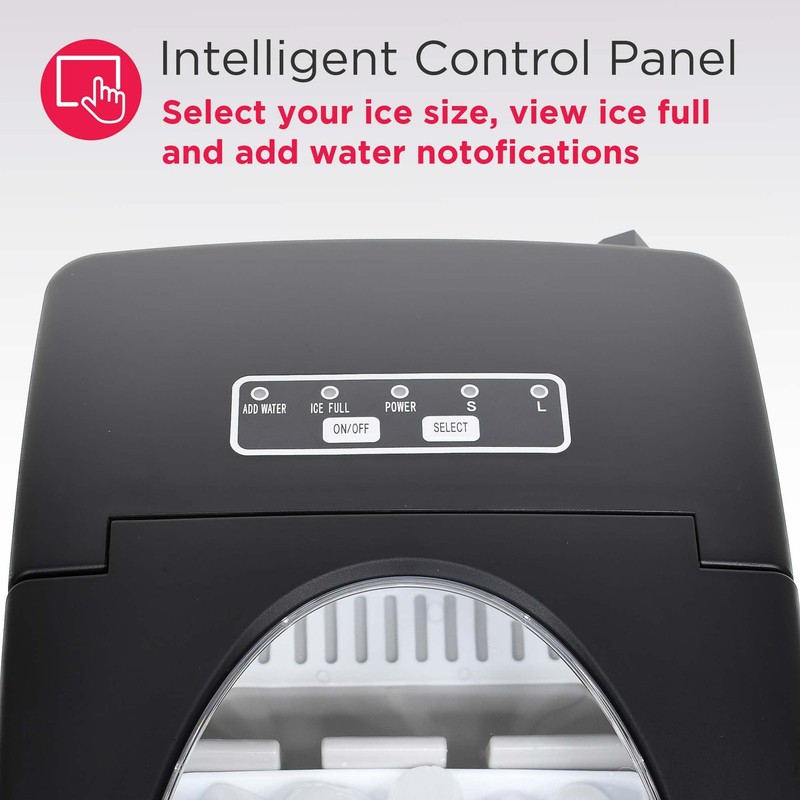 26 lb Retro Bullet Ice Maker Black - compact, retro-style icemaker producing bu gallery