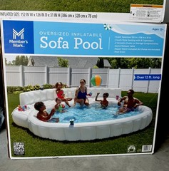 Member’s Mark Oversized Inflatable Sofa Pool – White 2 Day Shipping!