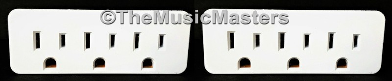 2X Grounded 3 Outlet Triple AC Wall Plug Power Splitter 3-Way Electric Adapter gallery