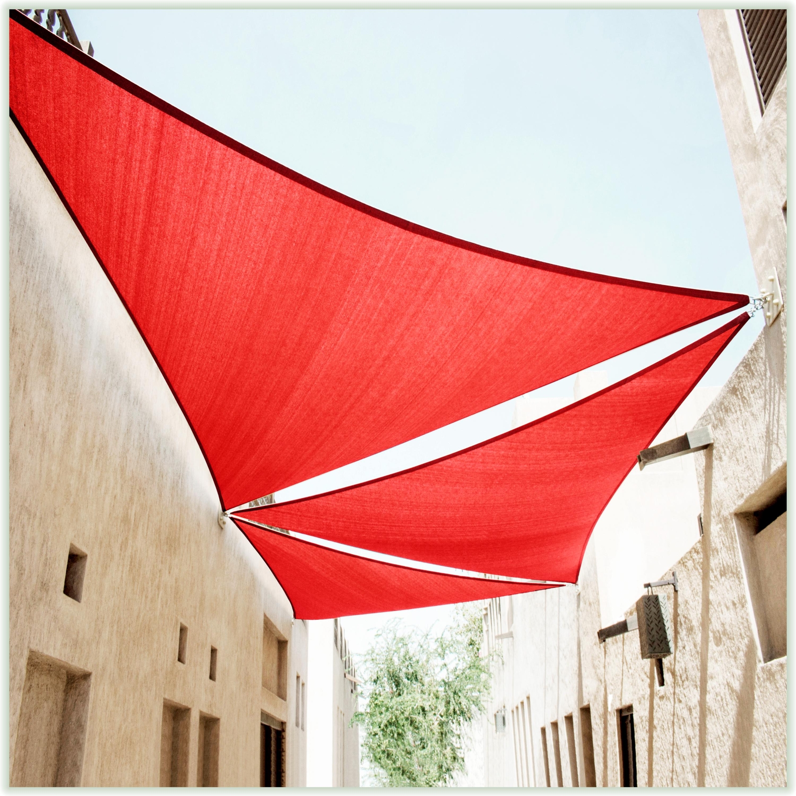 ColourTree Red Custom Size Triangle Sun Shade Sail Canopy Fabric Outdoor Patio gallery