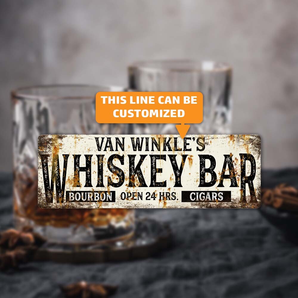 Personalized Whiskey Bar Rustic Distressed Bar Sign Pub Man Cave 106180094001 gallery