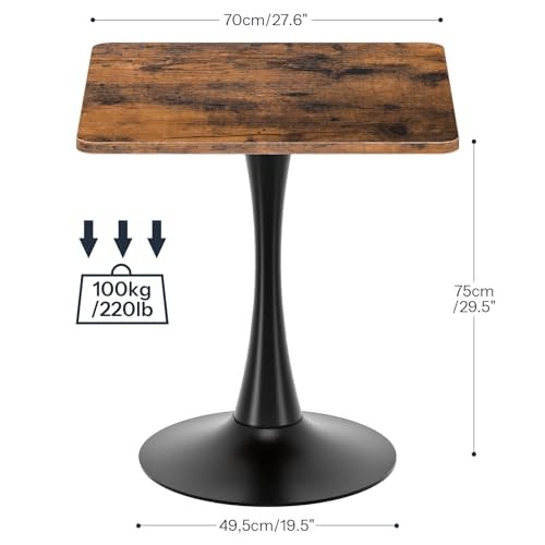 Dining Table, Square Dining Table for 2, 27.6" Dining Room Table for Small gallery