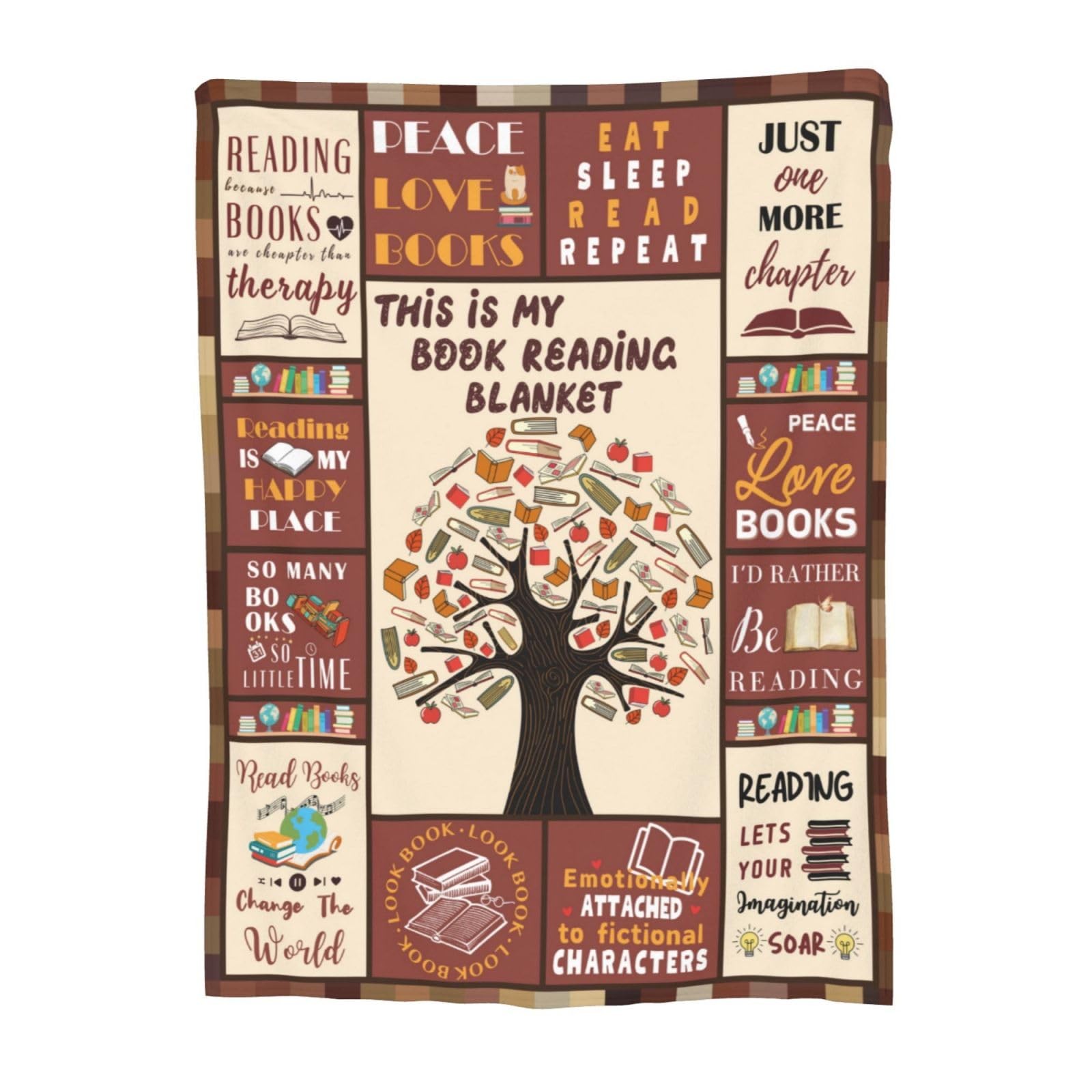 Book Lovers Blanket, 60x50, Bookish, Bookworm, Reader, Librarian, Gift gallery