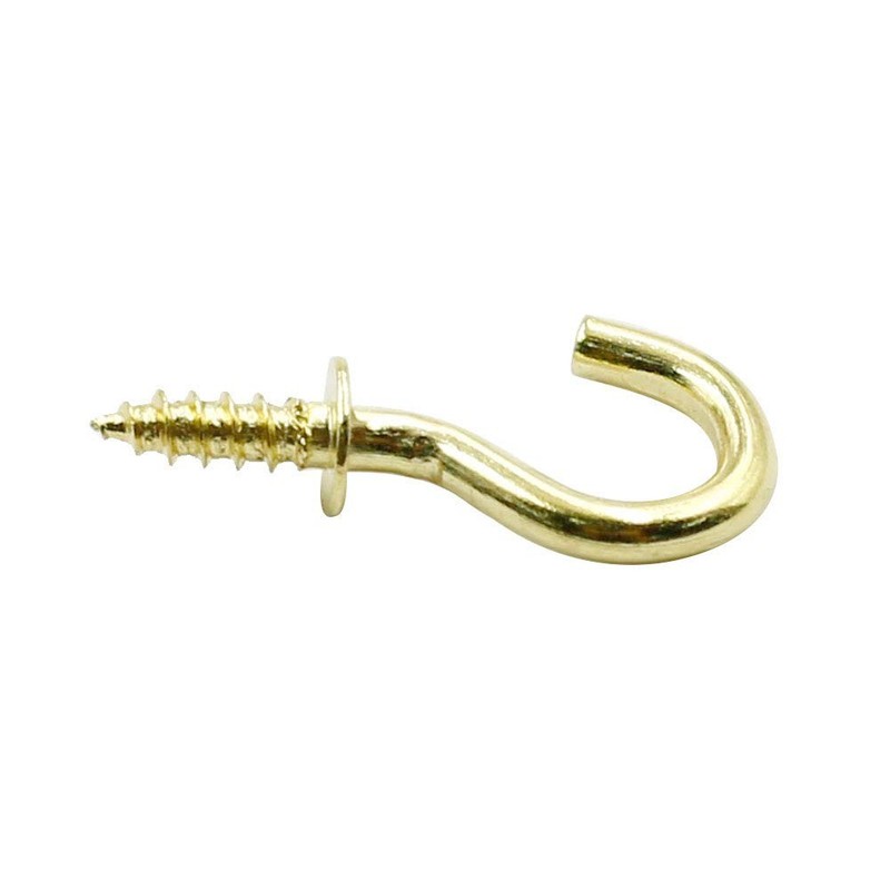 100 Pcs Gold Cup Hooks 1/2" Ceiling Screw Hooks Self Tapping Hanging Hooks gallery