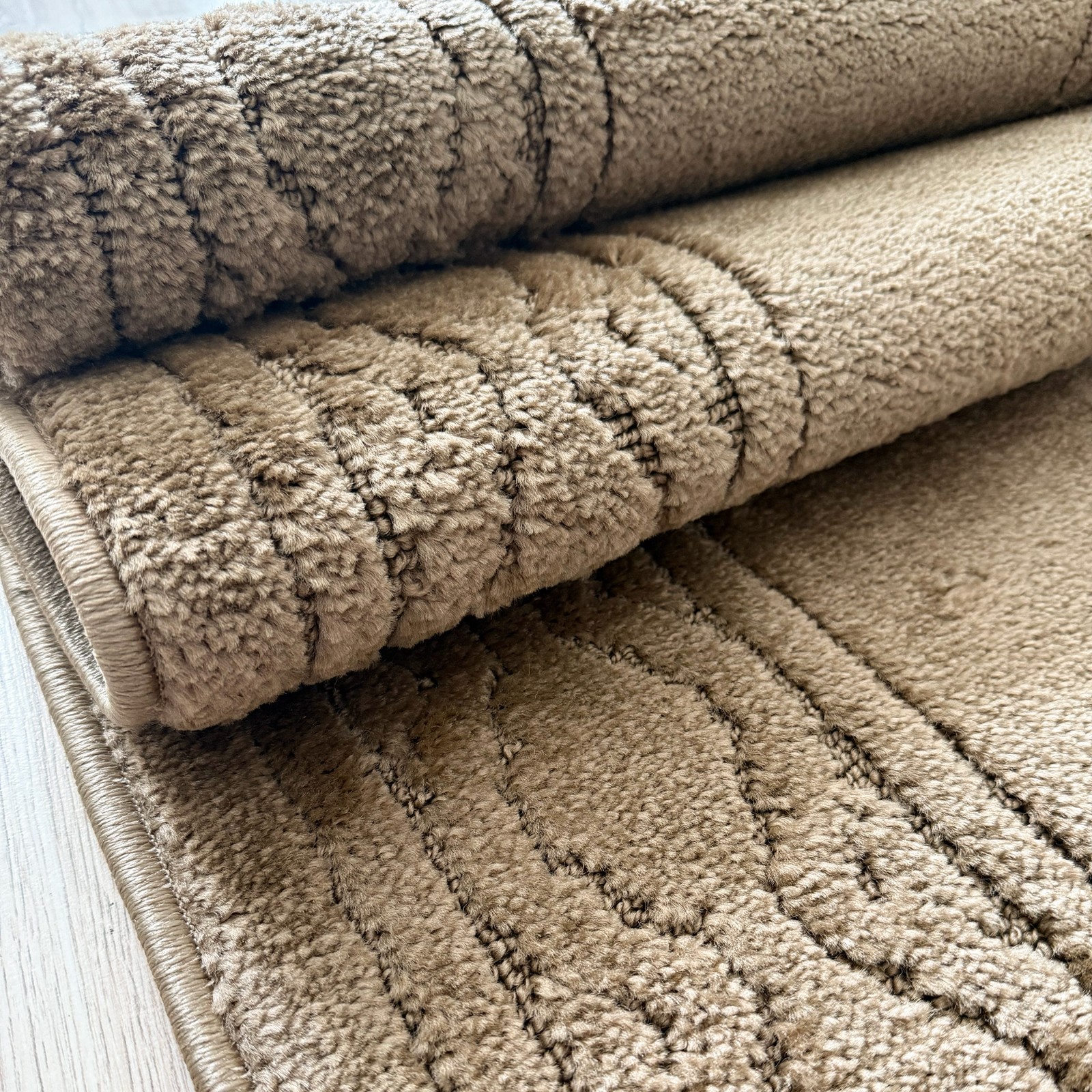 Custom Size Anti Slip Moroccan Trellis Beige Runner Rug by Feet 26 Inches Wide gallery