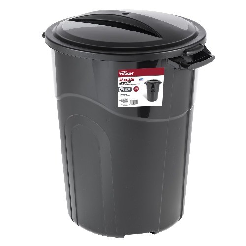 Hyper Tough 32 Gallon Heavy Duty Injection Molded Trash Can with Click Lock Lid gallery