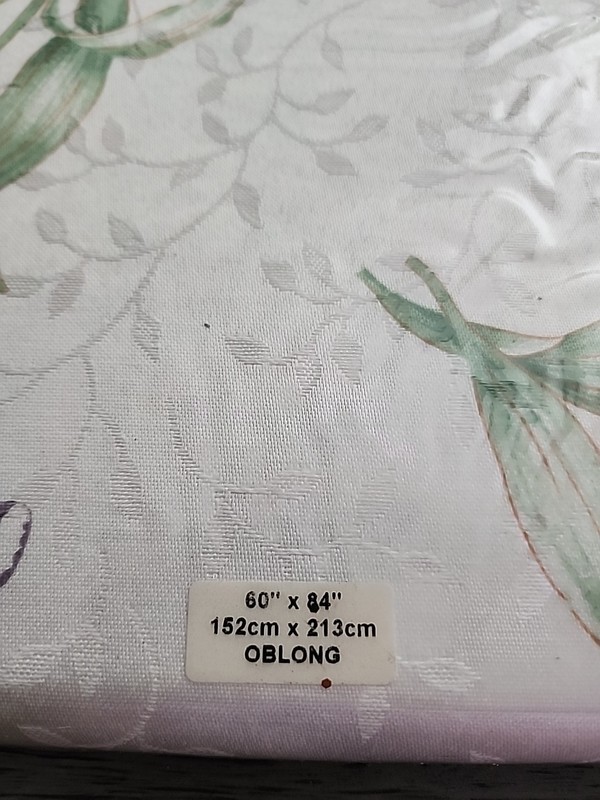 Lenox Butterfly Meadow Hydrangea Tablecloth 60"x84" Oblong/Rectangle Easy Care gallery