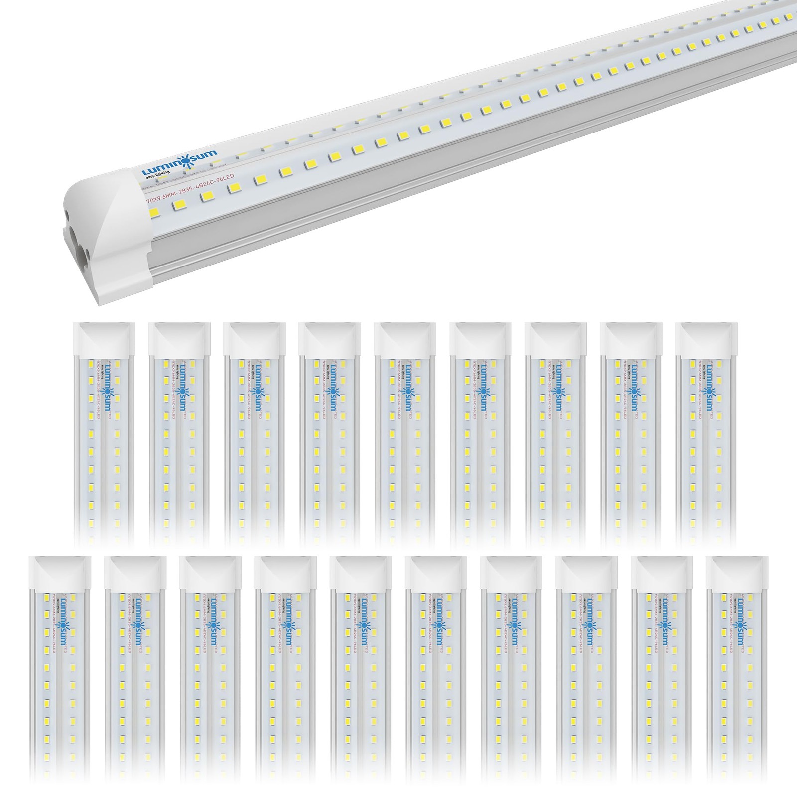 5ft LED Shop Light Fixture, 36W T8 Integrated LED Tube Light, Clear Cover 460... gallery