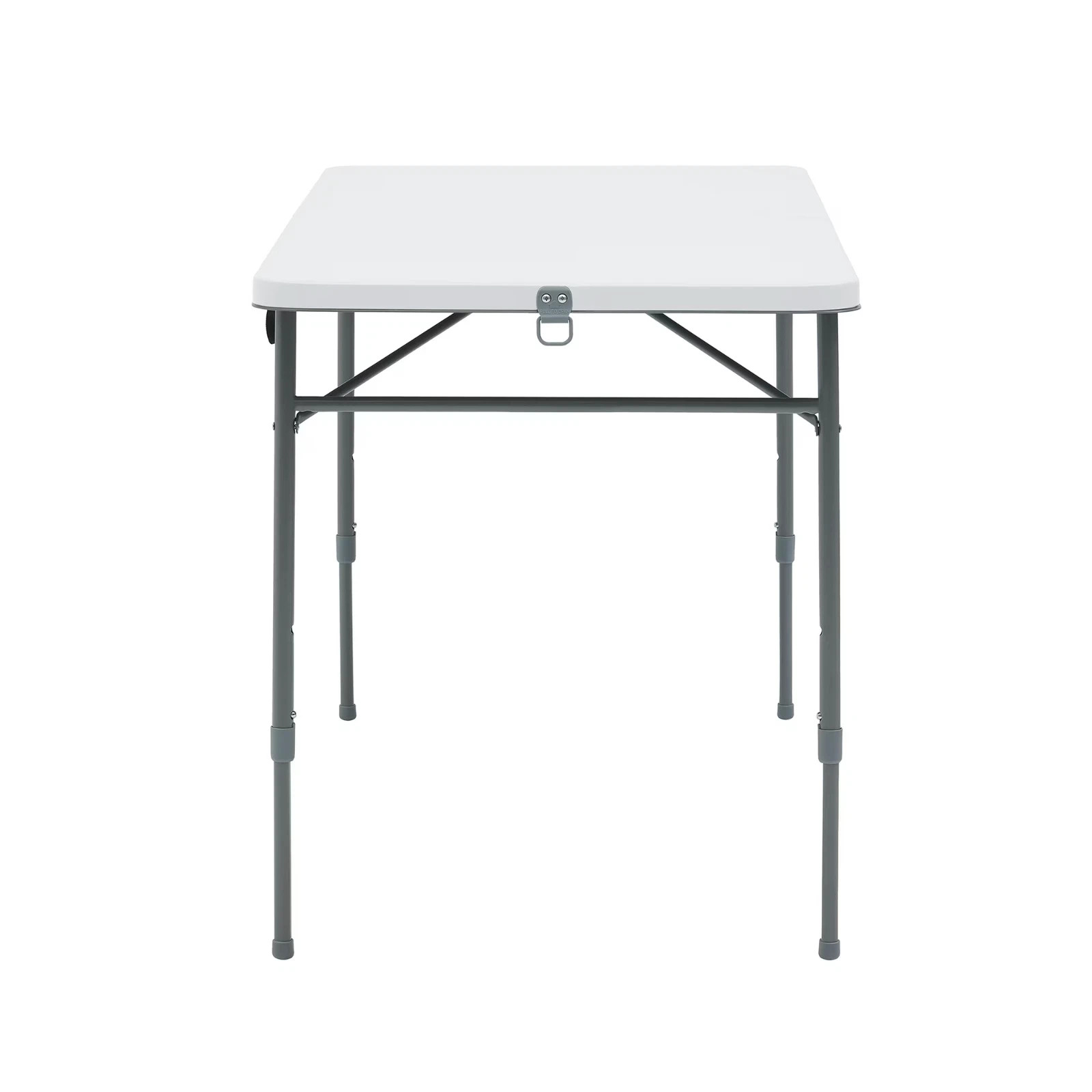 Mainstays 4 Foot Fold-in-Half Adjustable Folding Table, White gallery