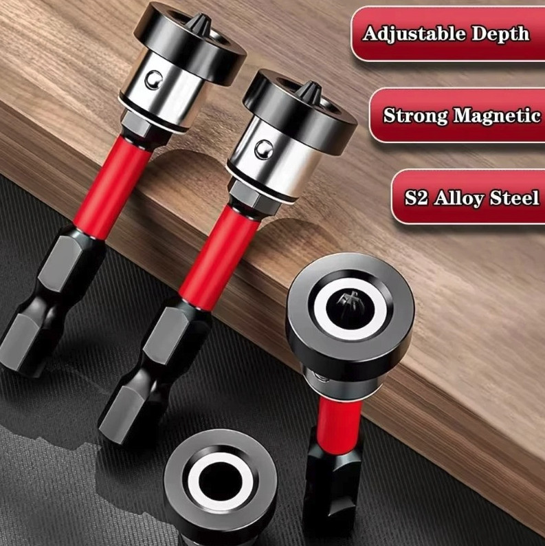 3pcs Magnetic Drywall Screwdriver Bits Alloy Steel Positioning Tools - NEW gallery