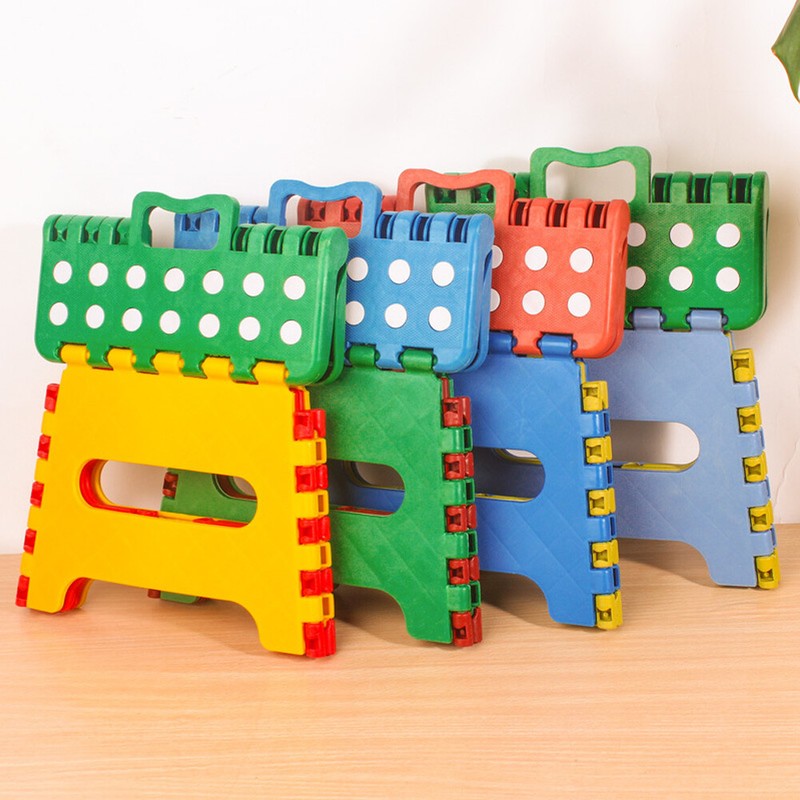 US 2-4 Pack Collapsible Folding Stool Anti-Slip Lightweight Kitchen Foot Step 7" gallery