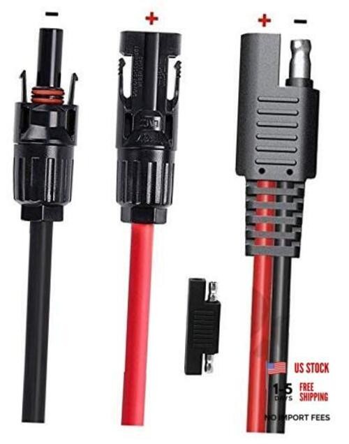 Solar Panel to SAE Adapter With MC4 Connector Extension Cable 10AWG for Easy gallery