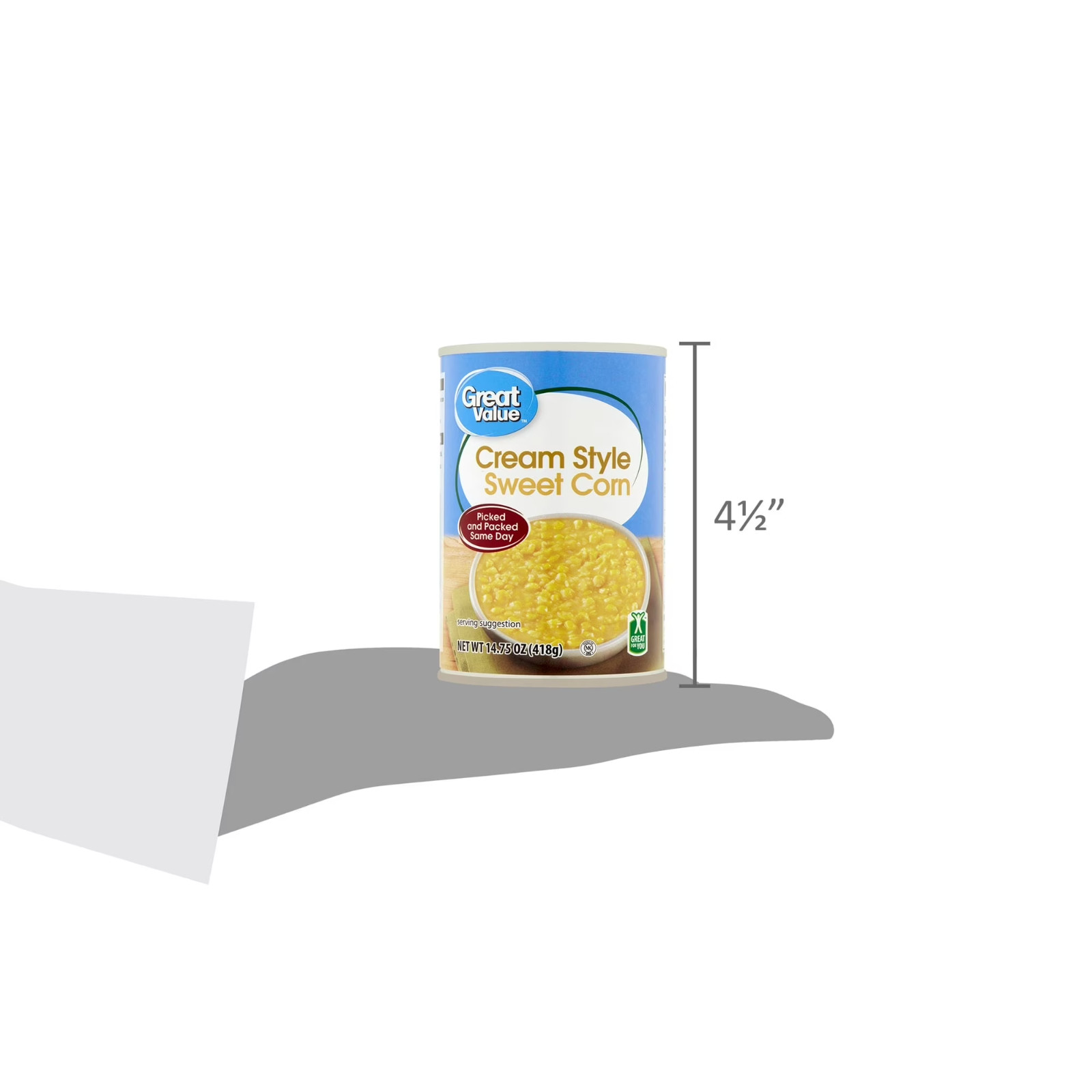 Great Value Canned Cream Style Sweet Corn, 14.75 oz Aluminum Can, 12 Pack gallery
