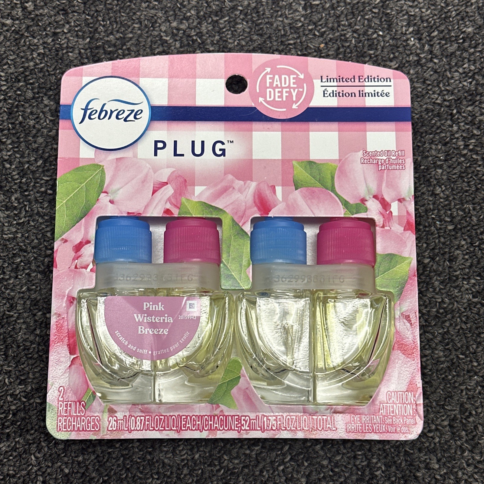8 REFILLS-Febreze Plug Refills PINK WISTERIA BREEZE Limited Edition Spring Scent gallery