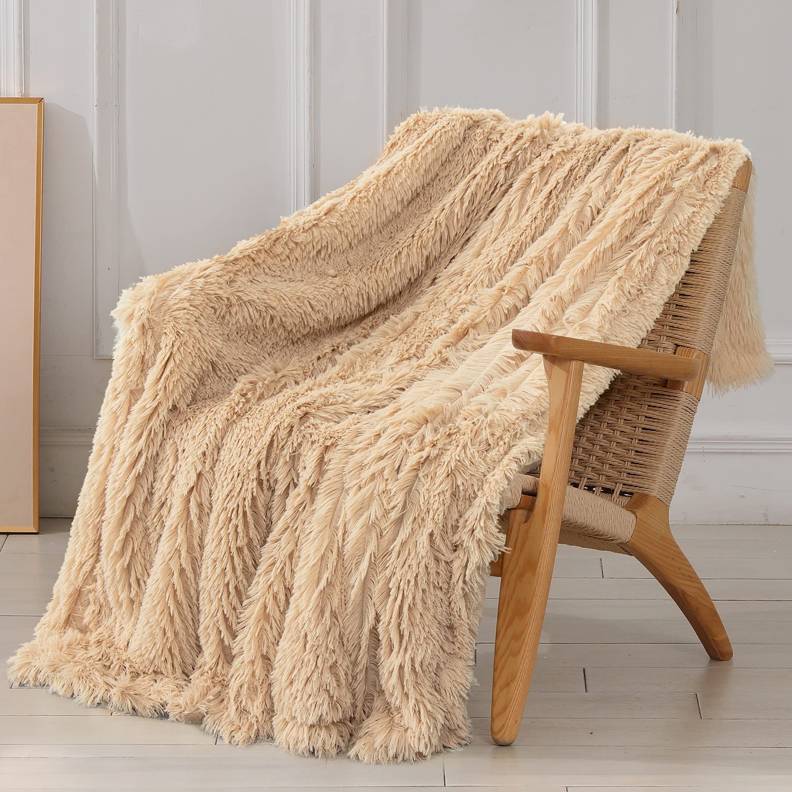 Tuddrom Decorative Extra Soft Faux Fur Blanket Twin Size 70 x 78,Solid Revers... gallery